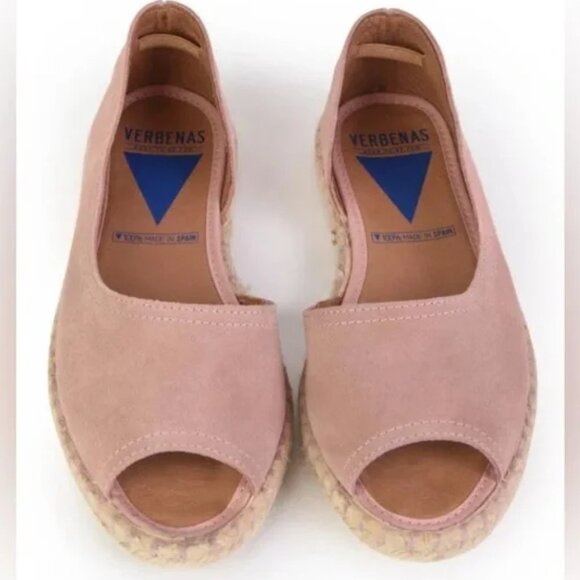 NEW Verbenas Cruz Made in Spain Espadrilles Flats Carmen Pink Suede Slip-on 9.5 - Picture 11 of 17